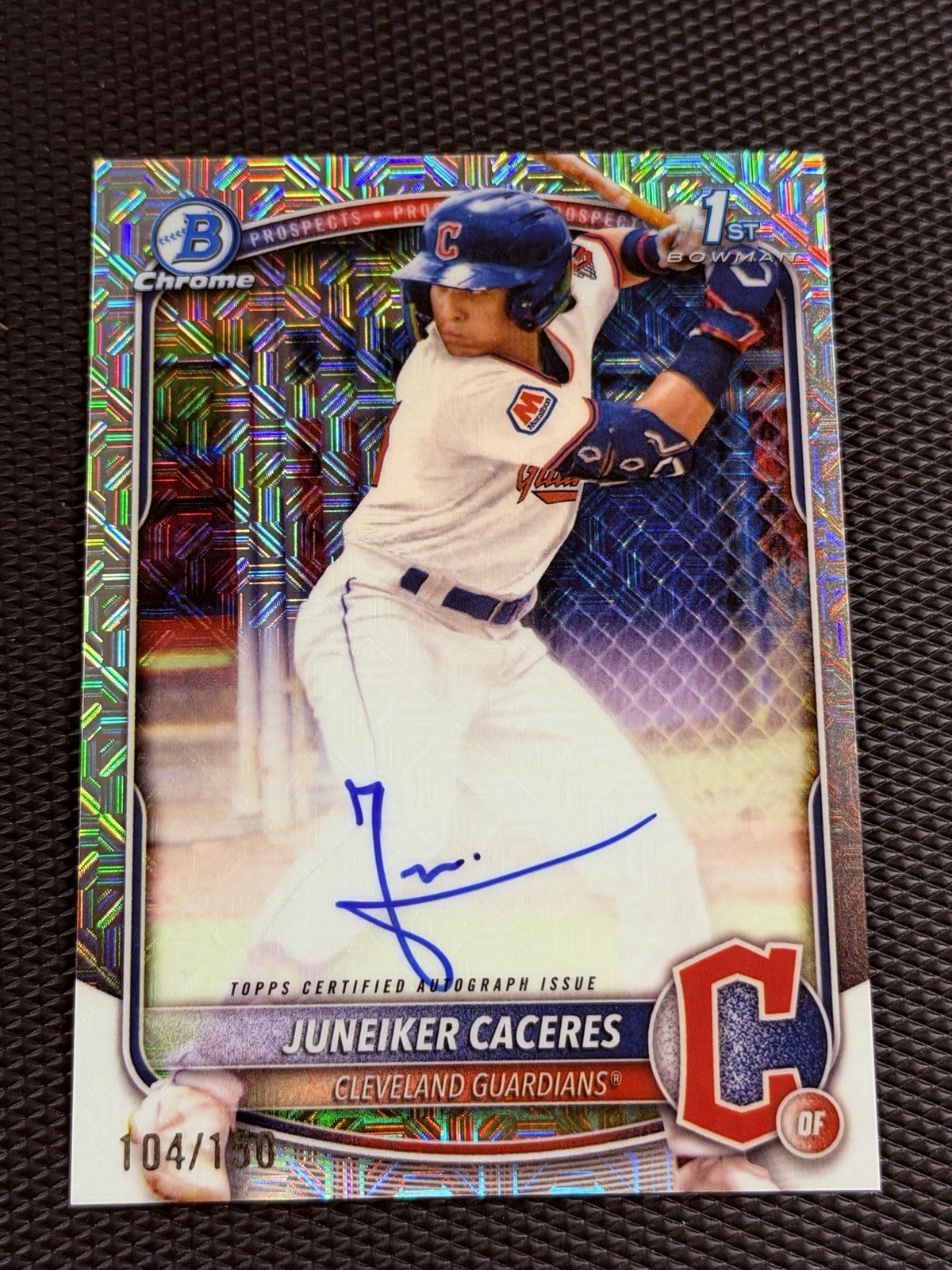 2025 1st Bowman Chrome Juneiker Caceres Auto HTA /150 Guardians