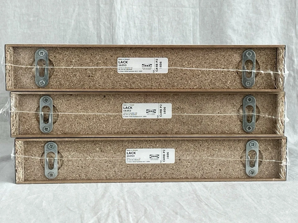 3 x IKEA LACK 701.861.94 Black Floating Wall Shelves 30 x 26cm NEW SEALED - image 3 of 3