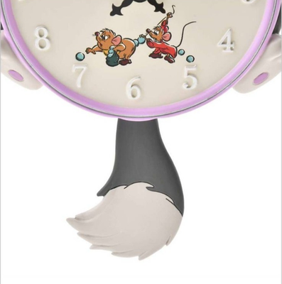 2026 Disney Store Cat Day Lucifer Figurine Wall Clock Cinderella