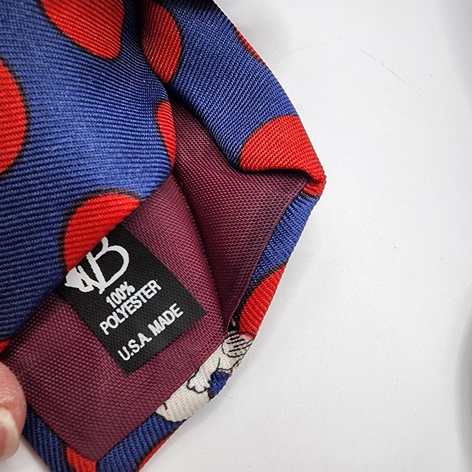 Corbata a lunares Peanuts Snoopy rojo marino excelente estado  Foto 2 de 4