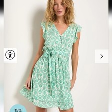 Elegant Mint Green Patterned Mini Dress