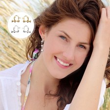12Pcs Screw on Clip on Earring Backs Converter for Non Pierced Ears Durable