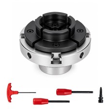 4 Inch Wood Lathe Chuck Set, Self-Centering 4-Jaw Scroll Chuck