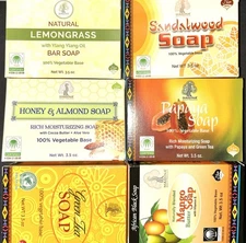 Madina Lot Of 6 Mixed Soap Bars