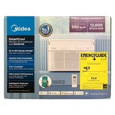 Midea SmartCool 12,000 BTU Inverter Window Air Conditioner with Remote