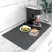 Coffee Bar Mat 12"x16" Self-Drying Countertop Mat with Super Absorbent Draining 