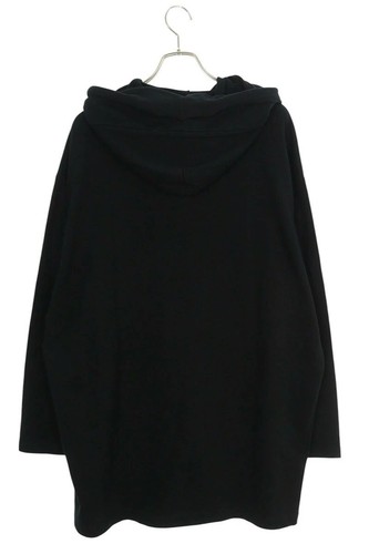 REGULATION Yohji Yamamoto men's mini fleece hoodie coat size 3 Black Solid USED - Picture 2 of 3