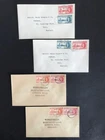British Guiana/St Kitts “Victory” 1946 Four Stamp First Day Covers Cancelled.