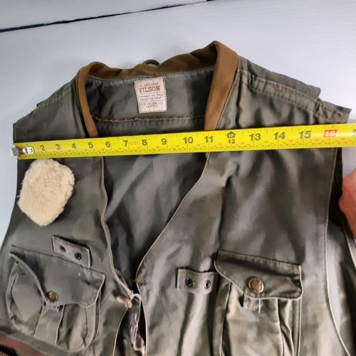Filson Fliegenfischen Guide Weste Made in USA Talon Reißverschluss Otter Green Ed Shenk's - Bild 22 von 23