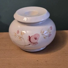 Vtg Homeco Lasting Products Ceramic Votive Taper Candle Holder Pink Roses 