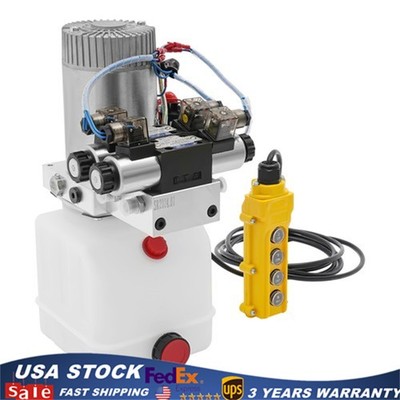 22Mpa Hydraulic Pump 4.5 Quart Double Acting Dump Trailer Pump Power Unit DC 12V