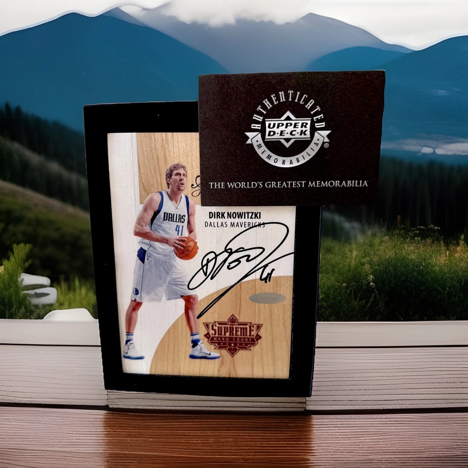 2016-17 Upper Deck NBA Supreme Hard Court DIRK NOWITZKI игровой б/у пол AU РЕДКИЙ - Изображение 2 из 4