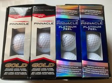 24 Pack Of Pinnacle Golf Balls 6no Platinum 18no God. Unused In Sleeves.