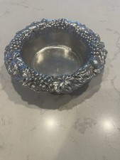 Vintage 1988 Arthur Court Wine Caddy - Grapes & Leaves Pattern 6.5"