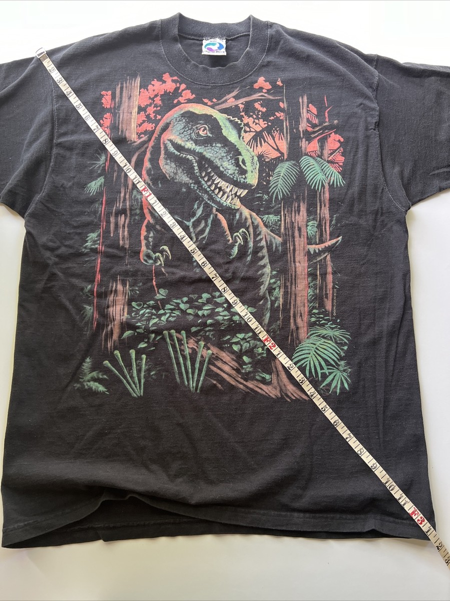 Vintage 1996 Liquid Blue Dinosaur 🦖 Front/Back Print XL Unisex