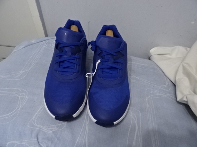 Lacoste PA05402, Mens Low-Top Lace-up Leather/Textile Blue Sneakers UK12 RRP-£85 image 2