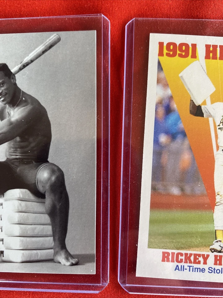 1992 Score Dream Team/Highlight #430 & #441 RICKEY HENDERSON Stolen Base Leader - Image 4 of 4