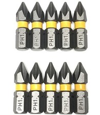 Phillips PH1 1in. DEWALT MAXFIT 10 Pc Bit Set IMPACT READY New