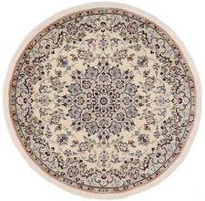 Nain 9la Ø:117 CM Annodato a Mano Perserteppich-Fine, Oriente, Carpet, Rotondo,