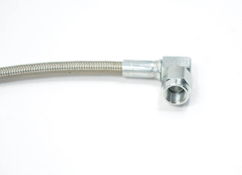 Manguera de freno 320072 Fragola 72" -3 AN 90 grados trenzado acero inoxidable línea PTFE Foto 4 de 4