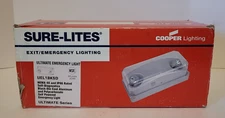 NOS COOPER UEL1BKSD Sure-Lites Exit/Emergency light IP66 Rated Nema 4X 120/277V