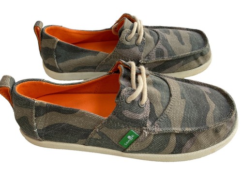 NEW SANUK PARRA CANVAS SHOES MENS 9 LOAFERS NATURAL LIGHT  display picture 3
