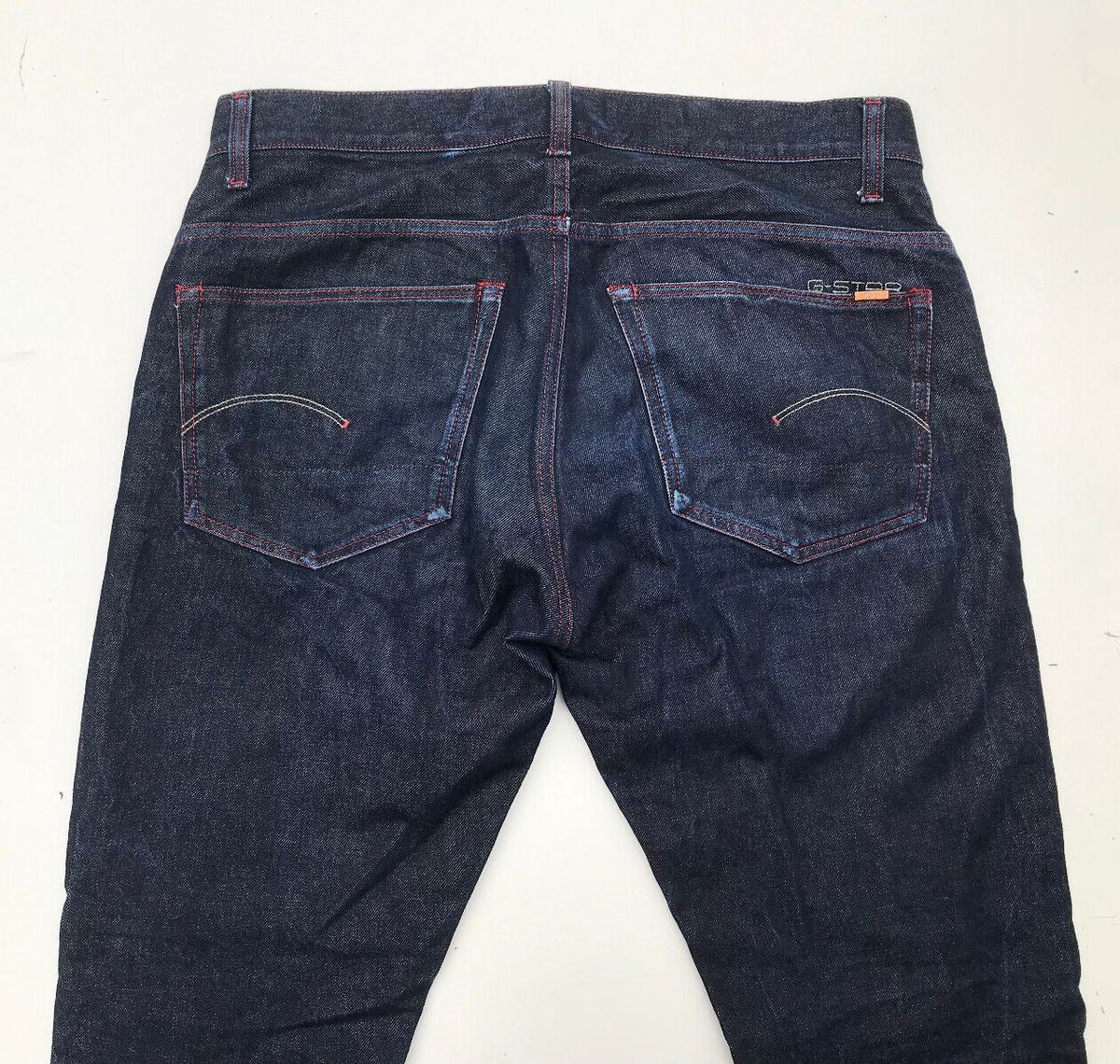 G-Star '3301 LOW TAPERED Dark Aged Selvedge Denim Jeans Size