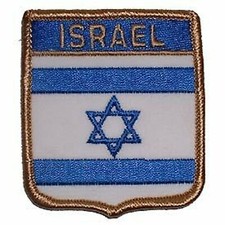ISRAEL FLAG SHIELD EMBROIDERED COUNTRY PATCH 