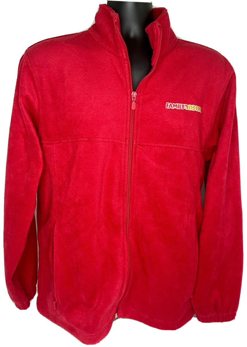 FAMILY DOLLAR STORE EMPLOYEE RED FAUX FLEECE JACKET COAT, MAN'S