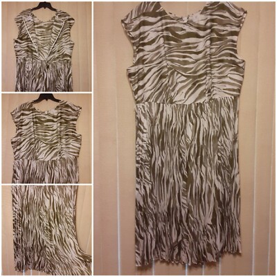 Nine West Zebra Print XXL Midi Dress