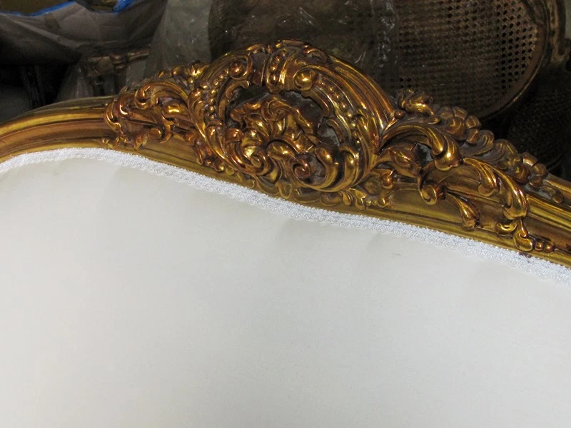 Impresionante sofá cama italiano dorado Luis XV canapé ~ Liquidación especial Foto 2 de 4