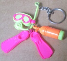 SCUBA Diver neon colors charms keyring key chain keychain