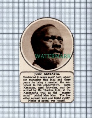 C4426) Jomo Kenyatta Mau Mau - 1953 Clip SMALL!