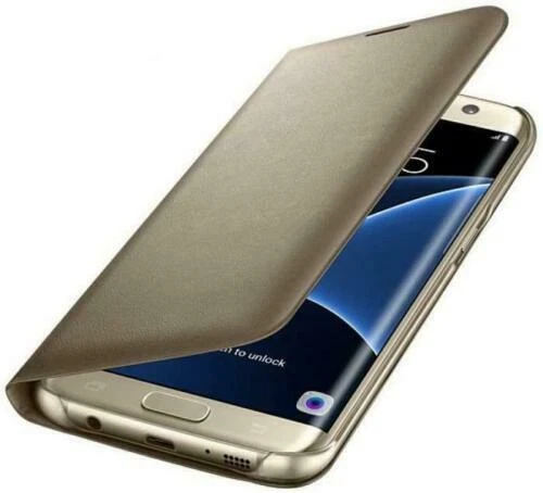 Original Samsung Galaxy S7 Edge LED View Cover Hülle Gold OHNE FUNKTION -122O - Bild 3 von 3