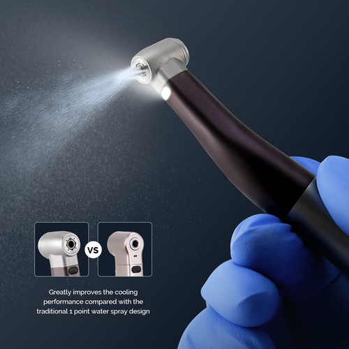 Dental 1:5 1:1 20:1 Increasing Contra Angle Fiber Optic Handpiece w/E-type Motor - Picture 20 of 31