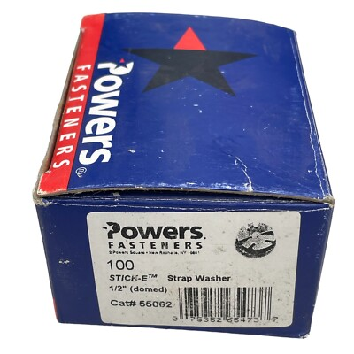 #ad 1 box 100pcs POWERS STICK E strap washer 1 2quot; 55062 $14.99