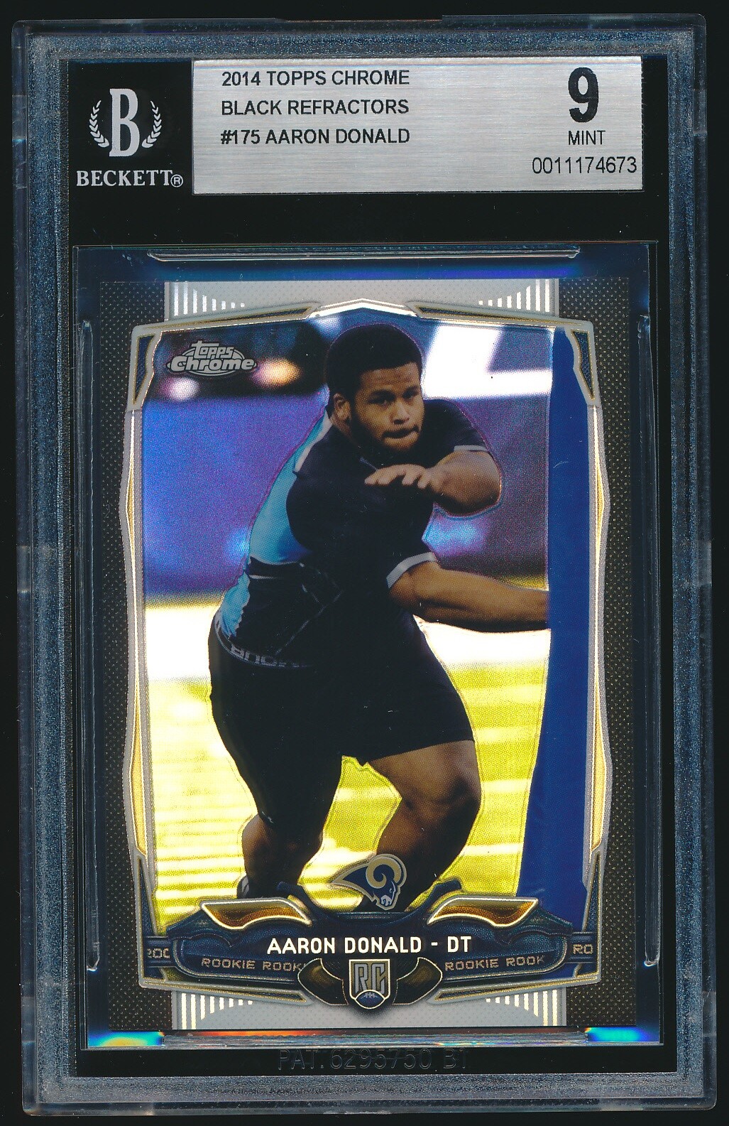 2014 Topps Chrome Black Refractor rookie #175 Aaron Donald rc BGS 9 Mint /299