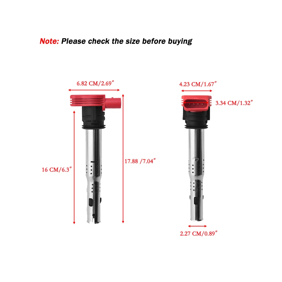 Катушка зажигания и платиновая свеча зажигания Denso для Audi Q5 3,2 л V6 UF529 2010-2012 годов выпуска - Изображение 2 из 3