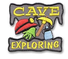 girl cub boy CAVE EXPLORING Caving Tour Fun Patches Badges Guide Scout trip