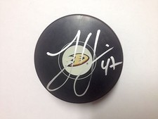 Hampus Lindholm Signed Anaheim Ducks Puck Stanley Cup