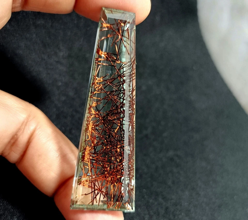 100 Ct Fancy Cut Natural Rutilated Quartz Loose EGL Certified Gemstone - Image 2 of 4