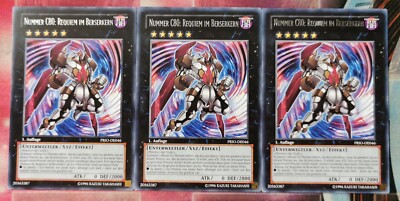 3x Nummer C80:Requiem im Berserkern PRIO-DE046 RARE DEUTSCH 1st PLAYSET Yu-Gi-Oh
