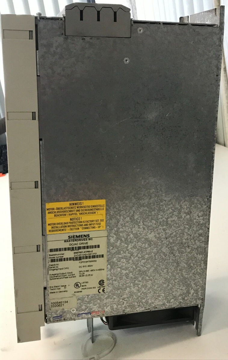 Siemens Masterdrive Frequenzumrichter 6SE7021-0EP50-Z G61 C43 - Usato - Foto 2