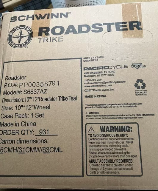 Schwinn tricycle teal new arrivals