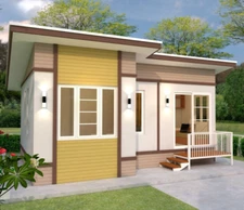 Custom Small House Plan 23x20 Feet 7x6 Meter 2 Beds 1 Bath Shed (A4 Hard Copy)