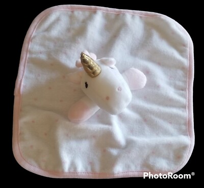 Cloud Island Unicorn Washcloth Pink Terry Cloth Baby Lovey Security Blanket Toy