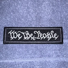 WE THE PEOPLE 1x4 Embroidered Morale Patch Hook Backing Brand New