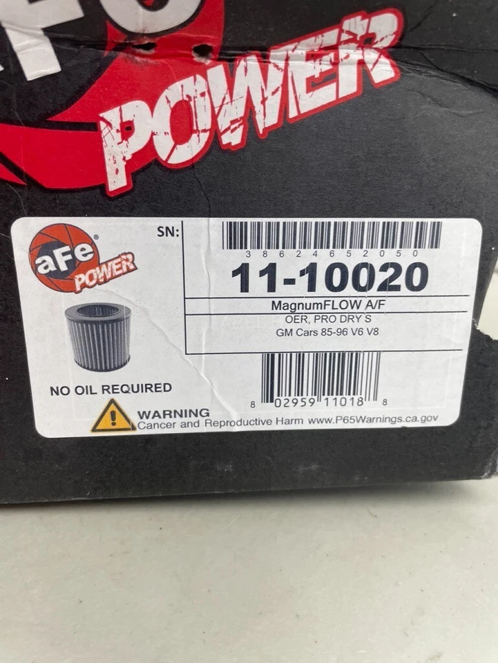 AFE 11-10020 MagnumFLOW Air Filter OE replacement, PRO DRY, fits GM cars 85-96 - Image 3 of 3