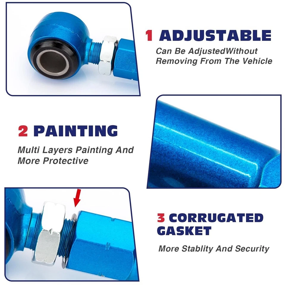 KSP 2pc Adjustable Rear Camber Arm lower control arm for Nissan 370Z G35 G37 Q40 - Image 3 of 4