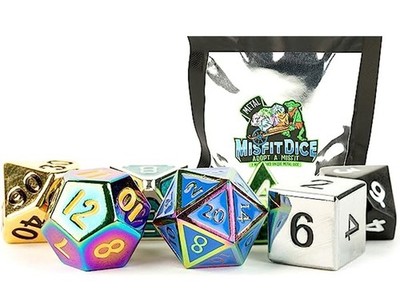 FAN9201 Fanroll Mystery Misfit 7 Dice Set Metal
